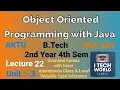 OOPs with Java Unit 3 Lec 22 Diamond Syntax with Inner Anonymous Class Local Variable Type Inf