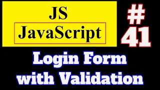 JavaScript Tutorial in Hindi Login Form with validation in JavaScript