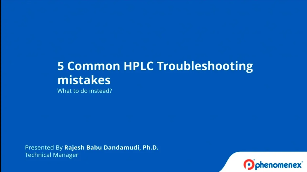 5 Common HPLC Troubleshooting Mistakes and What to Do Instead