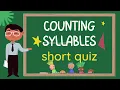 COUNTING SYLLABLES Identify How Many Syllables in Each to Read Kinder and Primary