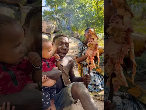 Busy Hadzabe primitive tribal hunter from Africa, Chaba#lifestyle #africa#comedy