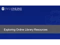 Exploring Online Library Resources