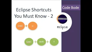 Basic Eclipse Shortcuts You must Know - 2 Eclipse Tips Tricks Eclipse Tutorials Code Bode