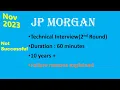JP Morgan Java Coding test Technical Test Nov 2023