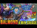 Balmond 2x SAVAGE with 28 Kills!! 100% Real Monster!! - Build Top 1 Global Balmond ~ MLBB