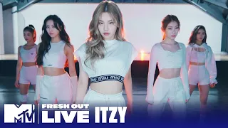 bts of itzys performance of not shy u0026 wannabe exclusive mtvfreshout