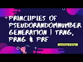 Principles of Pseudorandom number generators Computer Network Security TRNG PRNG and PRF