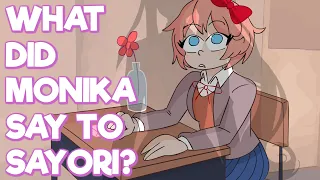 WHAT DID MONIKA SAY TO SAYORI Doki Doki Literature Club Plus Animation