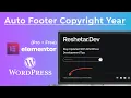 Auto Update Copyright Year in WordPress Footer 2 Methods