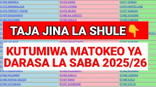 Tazama Hapa MATOKEO YA DARASA LA SABA Ya 2025 Bofya Hii Link Kutazama 