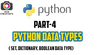 Set Dictionary Boolean data types Python Data Types in tamil Python Tutorial in tamil