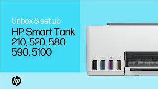 Unbox set up HP Smart Tank 210 580 590 5100 Ink fill HP Smart app alignment HP Support