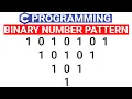 Pyramid of Binary Numbers in C C Program to Print Triangle Pattern Using Numbers C patterns