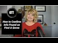 How to Confirm Information You Find on Find A Grave for Genealogy