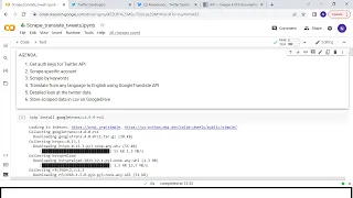 SCRAPE TWITTER PYTHON FULL CODE USE GOOGLE TRANSLATE API CREATE DATASET DATA SCIENCE NLP PRACTICE