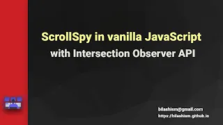 ScrollSpy in vanilla JavaScript with IntersectionObserver API