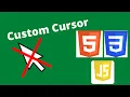 How To Make Custom Cursor On A Website Using Html Css Vanilla Javascript Tutorial