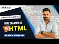 Table Spanning in HTML by Rahul Chauhan Sir HTML Incapp