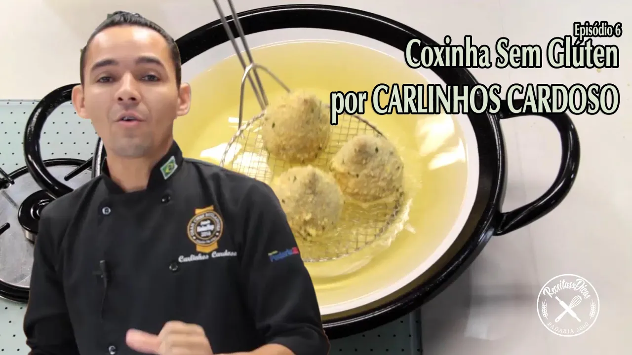 COXINHA SEM GLÚTEN DE CARNE SECA RECEITAS E DICAS EPISÓDIO 06 POR CARLINHOS CARDOSO