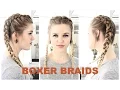Double Dutch Braid TUTORIAL a la Kim Kardashian - BOXER BRAIDS