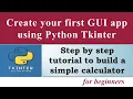 Build calculator in Python Tkinter tutorial