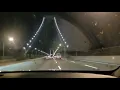 Driving on the Verrazano Bridge at night