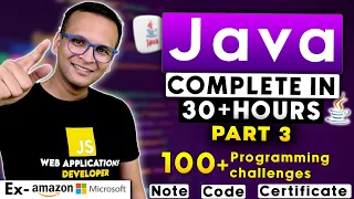 Java Complete Course Part-3 2024 100 Programming Challenges
