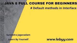 Java 8 features Default methods in Interface Java 8 features for Beginners