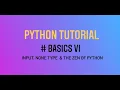 Data Science Learning Python Basics VI Jupyter Notebook EKSProject