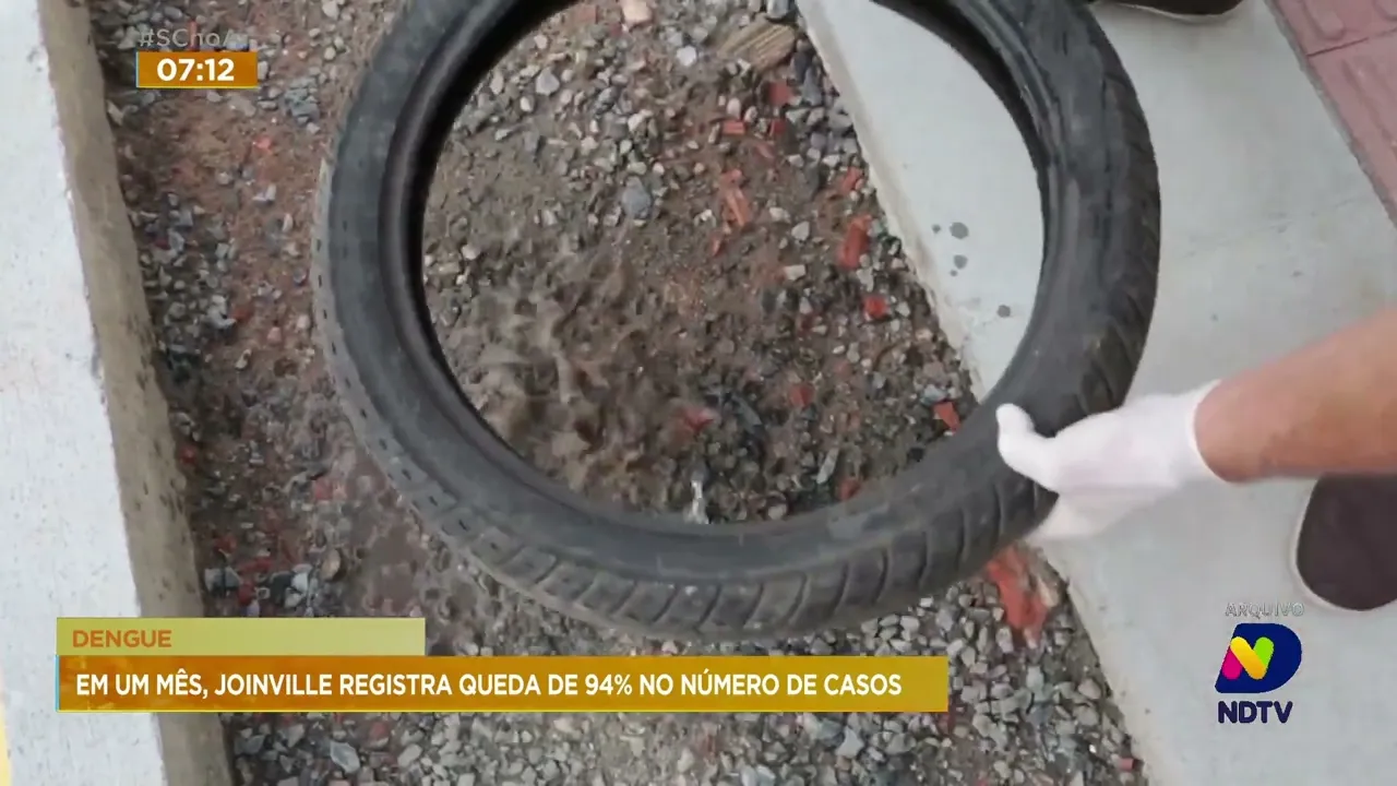 Casos de dengue têm queda de 94% em Joinville