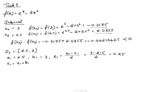 Bisection Method Example Numerical Mathematics