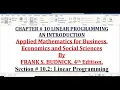 Graphical or Corner Point Method for Solving Linear Programming Problems