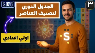 تركيب لويس الجدول الدوري لتصنيف العناصر الدرس الثاني علوم الصف الأول الإعدادي الترم الأول 2026 