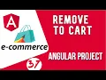 Angular project tutorial Remove to Cart Angular E-commerce Project