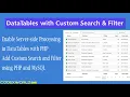 DataTables Server side Processing with Custom Search and Filter using PHP