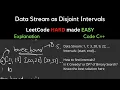 352 Data Stream as Disjoint Intervals LeetCode Hard