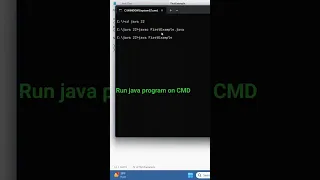 Run java program on CMD