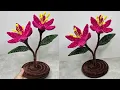 Download Lagu Plastic Bottle flower craft Ideas| Membuat bunga hias dari botol plastik dan ikat rambut