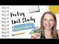 Poetry Unit Study Curriculum Fun introduction to poetry for upper elementary to Middle School ages