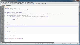 PHP Tutorials Register Login Part 10 Registration Form and Validation Part 2