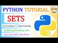 Python Set Create a Set Typecasting Mutable Set Length Hindi Lecture 15