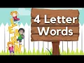 lets learn four letters words for kids kids education kidzhub44