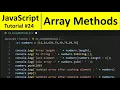 JavaScript Tutorial 24 - Array Methods in JavaScript Programming For Beginners