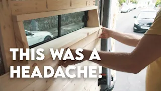 Building a Shelf for our Tiny Van Window | Sprinter Van Conversion Ep 6 | VAN BUILD SERIES