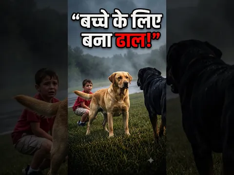 कुत्ते ने बच्चे को बचाने के लिए अपनी जान दांव पर लगा दी! 🥺🐕❤️