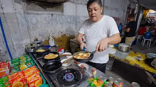 fastest street food skills in the philippines instant noodles ninja canned meat omelets 
