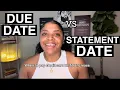 Due Date VS Statement Date When To Pay Credit Card Bill