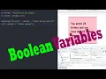 JAVASCRIPT TUTORIALS - BOOLEAN VARIABLES