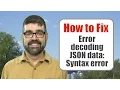 How to Fix the Error Decoding JSON Data Syntax Error in Joomla When Logging into the Admin Area