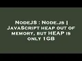 NodeJS Node js JavaScript heap out of memory but HEAP is only 1GB
